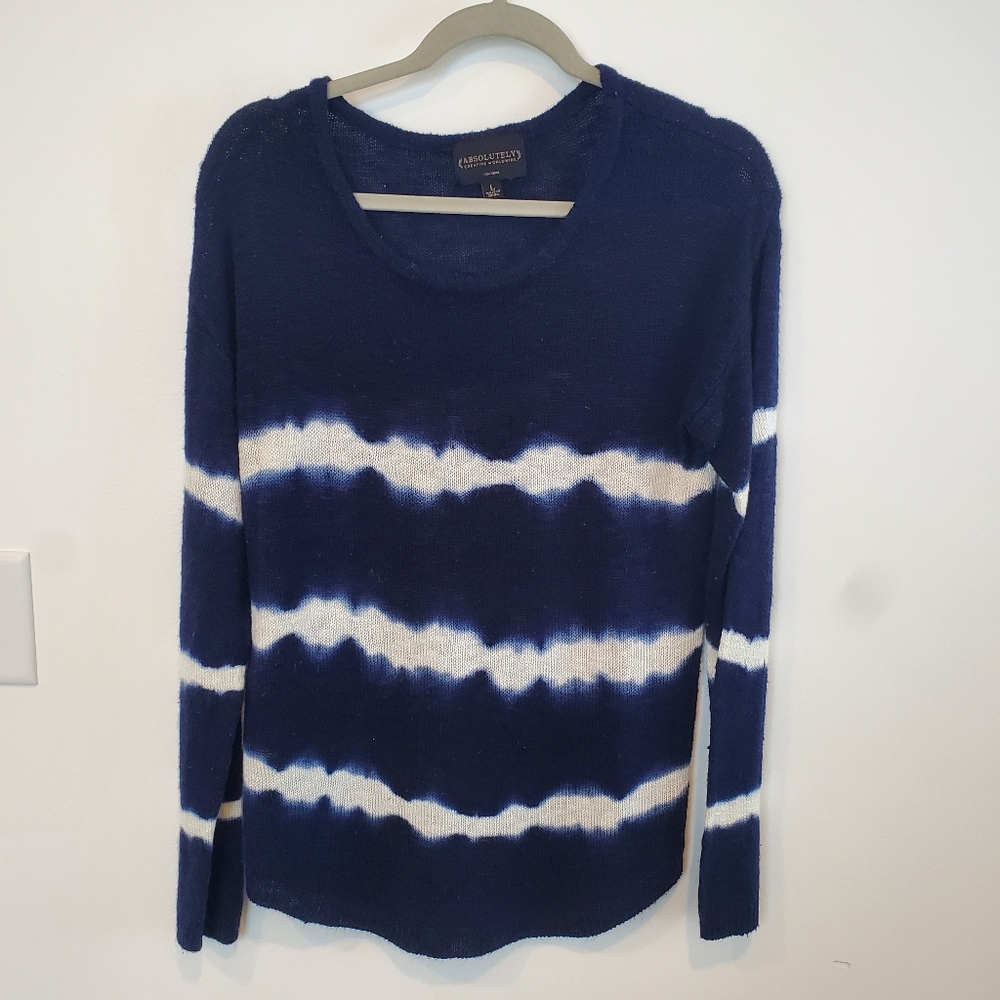 Women's Size L blue tye dye sweater